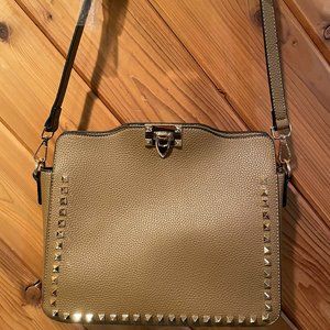 Tan studded Crossbody Bag